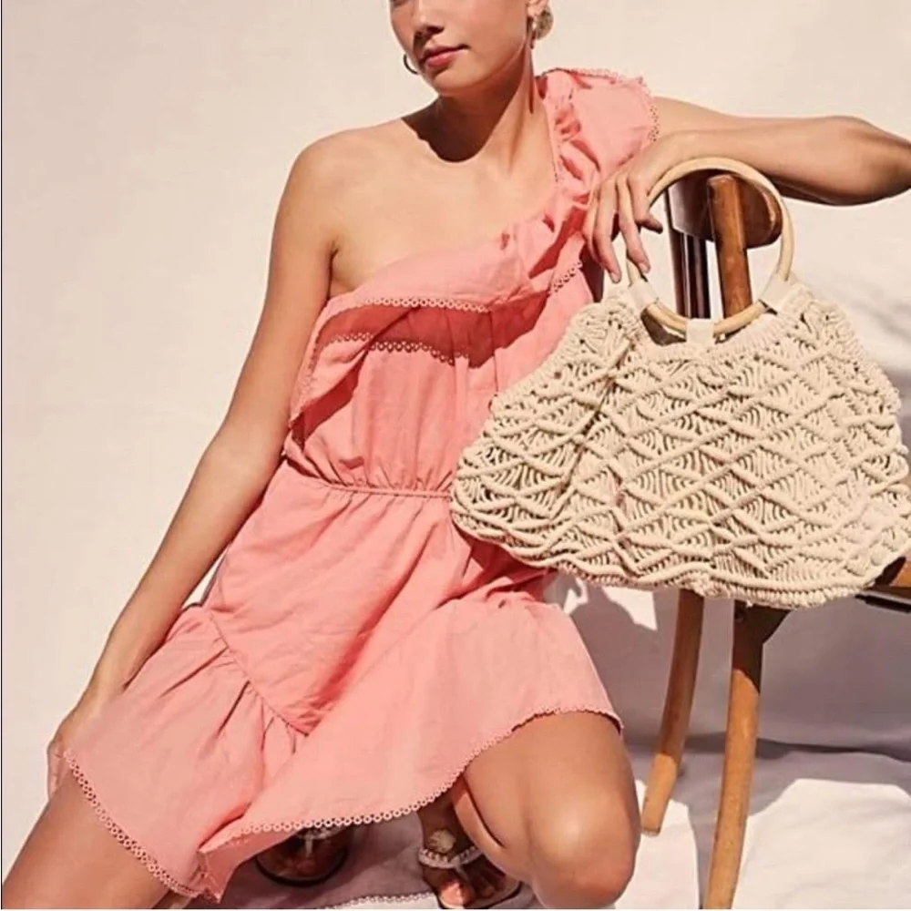Free People Lovers Lane One Shoulder Minidress M